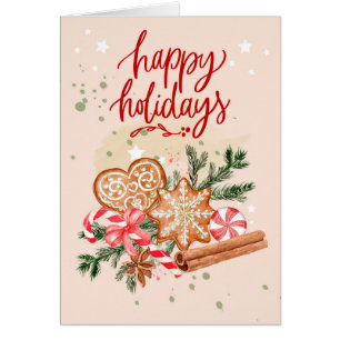 Happy Holidays Cookies Christmas Holiday Card