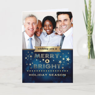 Happy Holidays. Corporate Christmas Photo Card
