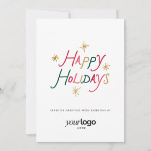 Happy Holidays Corporate Holiday Greeting Card