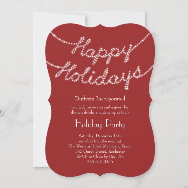 Happy Holidays Corporate Invitation (Front)