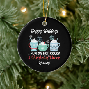 Happy Holidays - Cosy Cocoa & Christmas Cheer Ceramic Tree Decoration