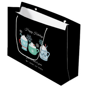 Happy Holidays - Cosy Cocoa & Christmas Cheer Large Gift Bag