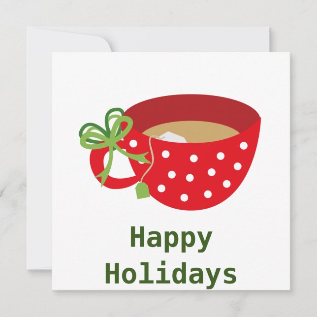 Happy Holidays Cosy Teacup (Front)