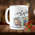 Happy Holidays Custom 3 Photos and Text Coffee Mug<br><div class="desc">The perfect gift for the holidays - just add your 3 favourite photos and custom text to create a one of a kind mug.</div>