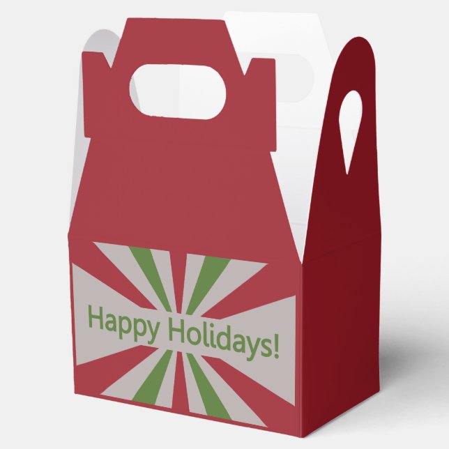 Happy Holidays custom favour box (Opened)