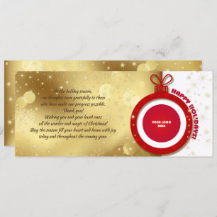 Happy Holidays. Custom Logo Corporate Card