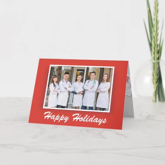 Happy Holidays Custom Photo | Corporate Holiday Card (Front)