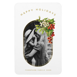 Happy Holidays Custom Photo Family Christmas Magnet
