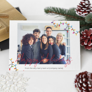 Happy Holidays Custom Photo Folded Christmas Card