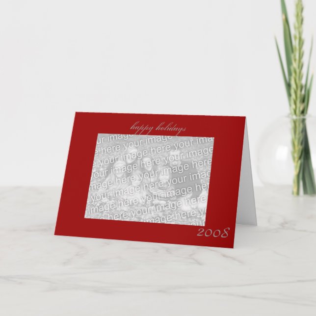 happy holidays custom photo greeting card (Front)