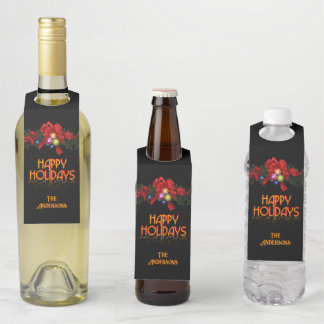 Happy Holidays (customisable) Bottle Tag