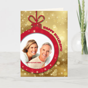 Happy Holidays. Customisable Christmas Photo Cards