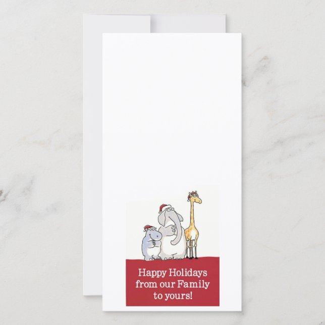happy holidays customisable photo card (Front)