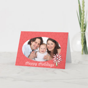 Happy holidays customisable with photo holiday card