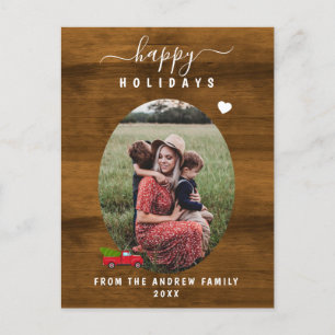 Happy Holidays customised photo Holiday Postcard