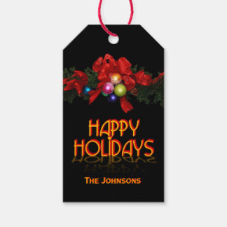 Happy Holidays (customizable) Gift Tags