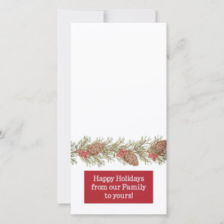 happy holidays customizable photo card