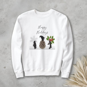 Happy Holidays Cute Funny Christmas Penguin Sweatshirt