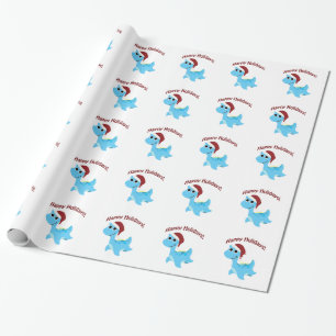 Happy Holidays! Cute Nessie Wrapping Paper
