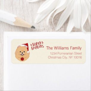 Happy Holidays - Cute Santa Pomeranian Christmas