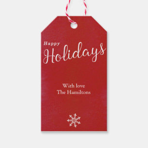 Happy Holidays Cute Snowflake Christmas Gift Tags