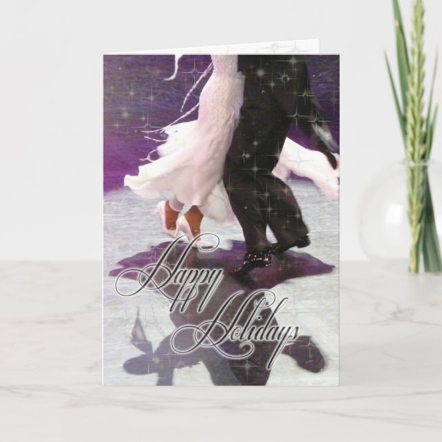 Happy Holidays Dancers PERSONALIZED Holiday Card (Front)