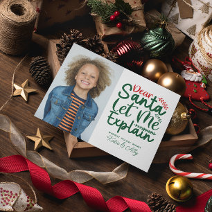 HAPPY HOLIDAYS   Dear Santa Let Me Explain Holiday Card
