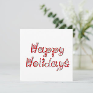Happy Holidays Decorated Text Card