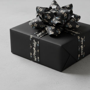 Happy Holidays Decorative Gift Wrapping Ribbon Satin Ribbon