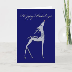 Happy Holidays - deer reindeer Holiday Card