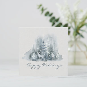 Happy Holidays Deer Winter Scene Script Holiday