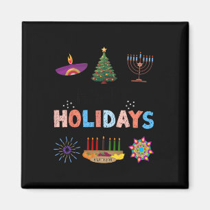 Happy Holidays Diwali Kwanzaa Hanukkah Christmas Magnet