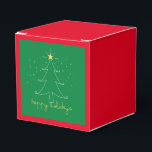 Happy Holidays elegant Christmas Gift box<br><div class="desc">Happy Holidays Christmas Gift box perfect for a small present. Classic elegant red and green holiday look.</div>
