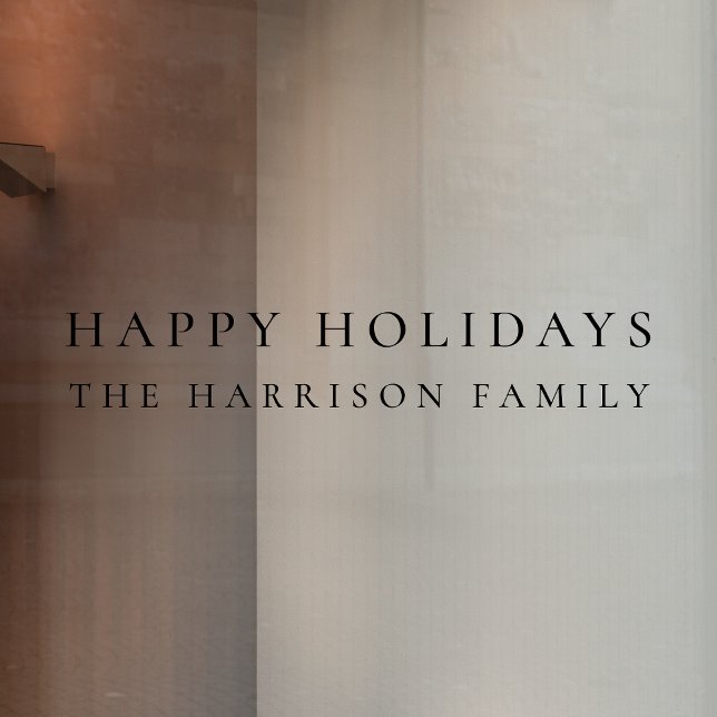 Happy Holidays | Elegant Classy Minimal Christmas Window Cling (Creator Uploaded)