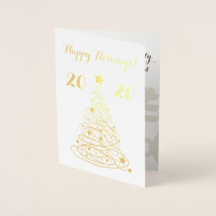 Happy Holidays elegant customisable Foil Card