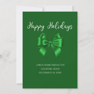 Happy Holidays Elegant Green  Invitation