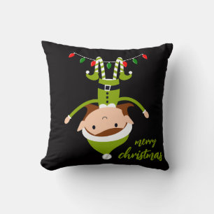  Happy Holidays Elf Christmas Decor  Cushion