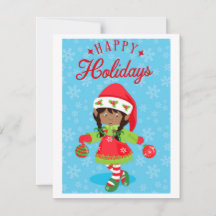 Happy Holidays Elf Girl