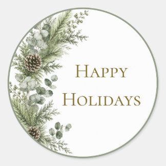 Happy Holidays Envelope Seal | Elegant Winter