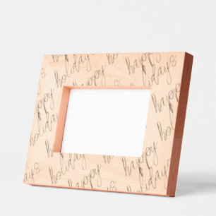 Happy Holidays Etched Wood Typography Timeless Joy Frames