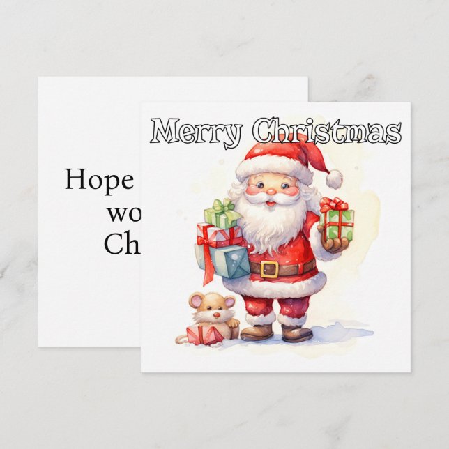 Happy Holidays Everybody From Santa Claus Holiday Card (Front/Back)