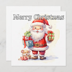 Happy Holidays Everybody From Santa Claus Holiday Card