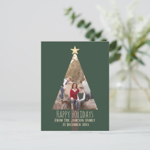 Happy Holidays Family Christmas Tree photo      Postcard