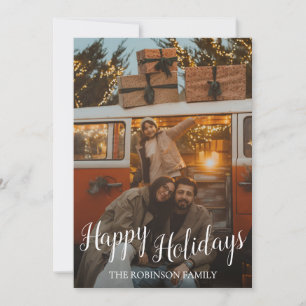 Happy Holidays Family Photo Christmas Card