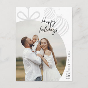 Happy Holidays, Family Photo, Christmas Greeting Postcard