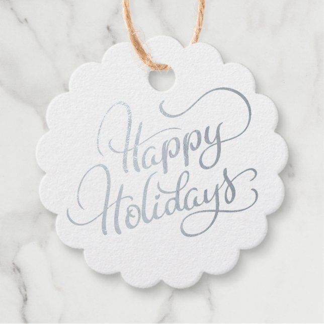 Happy Holidays Favour Tags (Front)