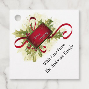 Happy Holidays Favour Tags