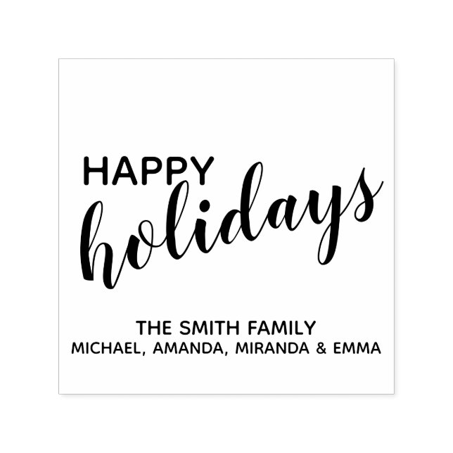 'Happy Holidays' Festive Self-inking Stamp (Design)