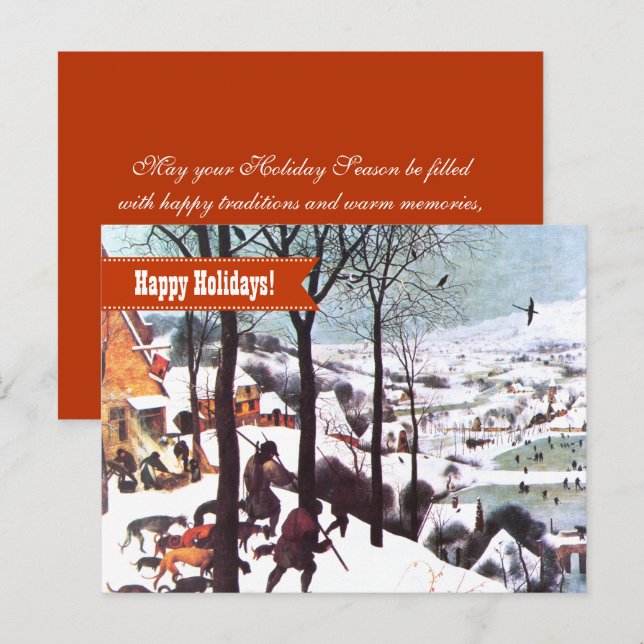 Happy Holidays. Fine Art Christmas Card (Front/Back)