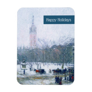 Happy Holidays. Fine Art Christmas Gift Magnets